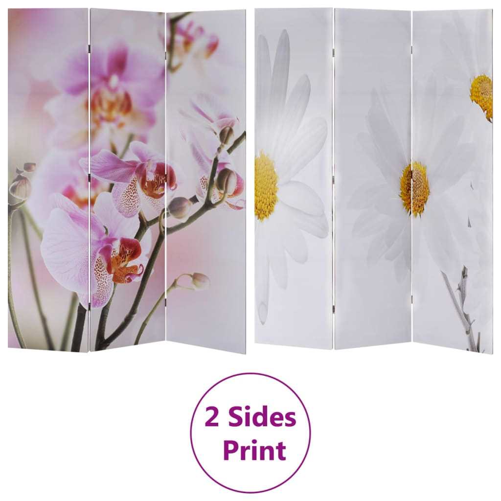 vidaXL Folding Room Divider 120x170 cm Flower