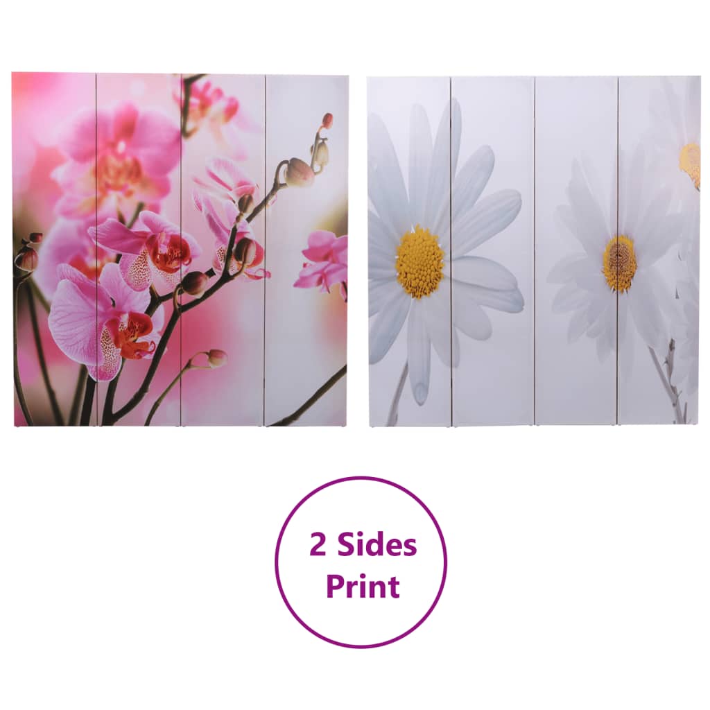 vidaXL Folding Room Divider 160x170 cm Flower
