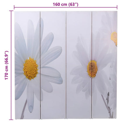 vidaXL Folding Room Divider 160x170 cm Flower