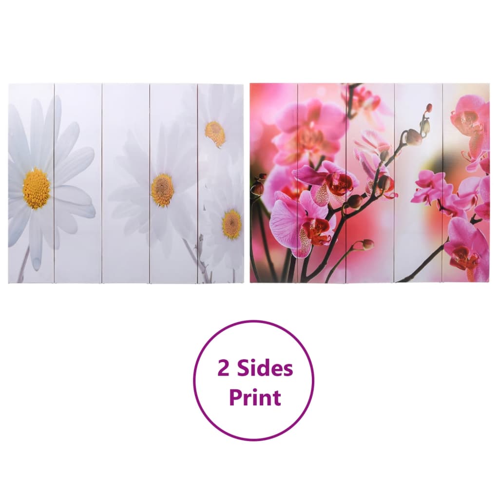 vidaXL Folding Room Divider 200x170 cm Flower