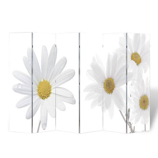 240481 vidaXL Folding Room Divider 217x170 cm Flower