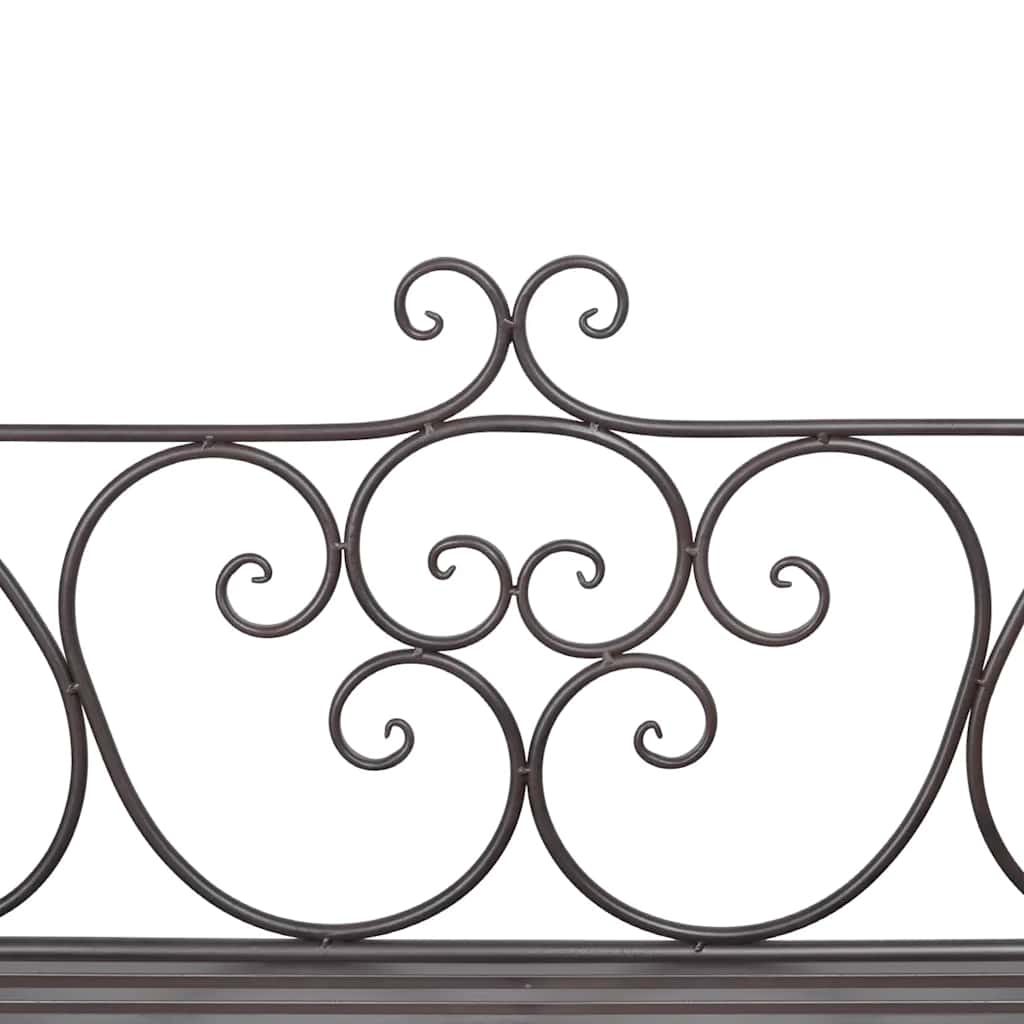 vidaXL Garden Bench | Antique Brown | Steel | 132 cm | Durable