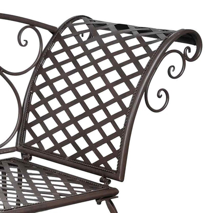 40717 vidaXL Garden Chaise Lounge 128 cm Steel Antique Brown