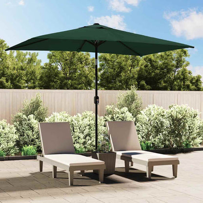 vidaXL Parasol | Green | Polyester, Steel | 200 x 300 cm | Foldable | Parasol