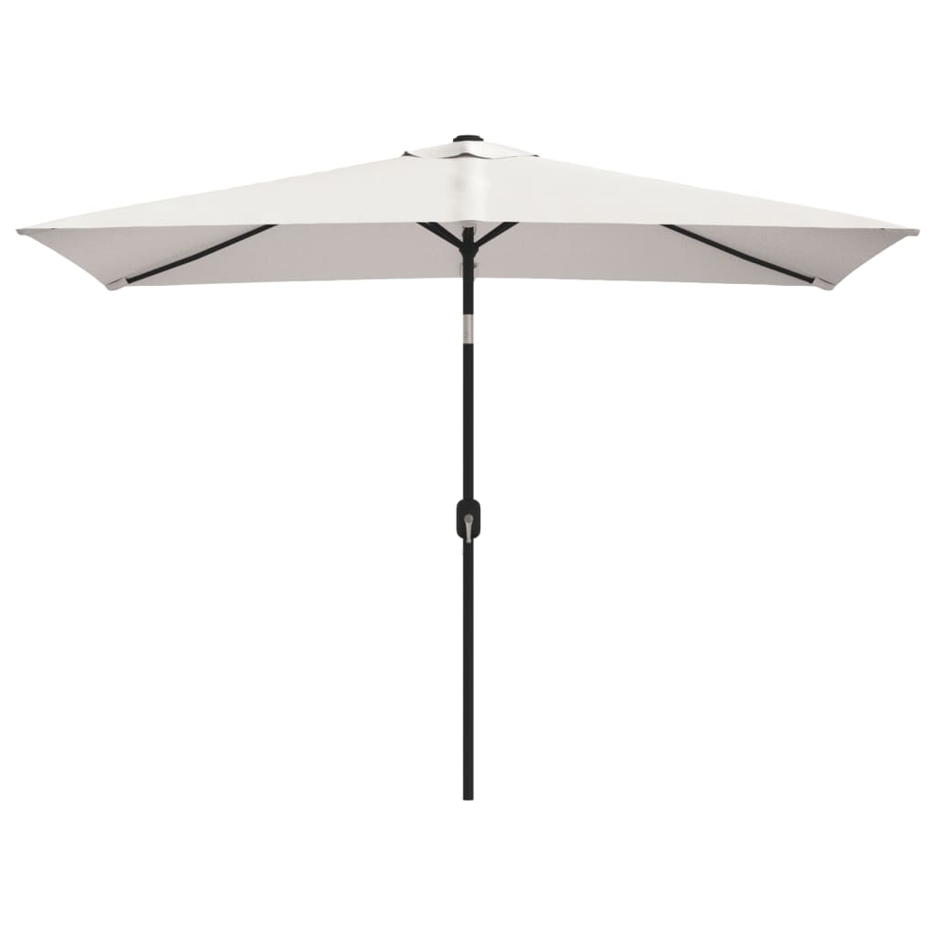 vidaXL Garden Parasol | Sand White | 100% Polyester, Steel | 200 x 300 cm