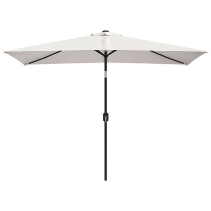 vidaXL Garden Parasol | Sand White | 100% Polyester, Steel | 200 x 300 cm