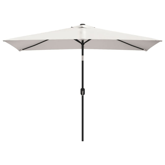 vidaXL Garden Parasol | Sand White | 100% Polyester, Steel | 200 x 300 cm