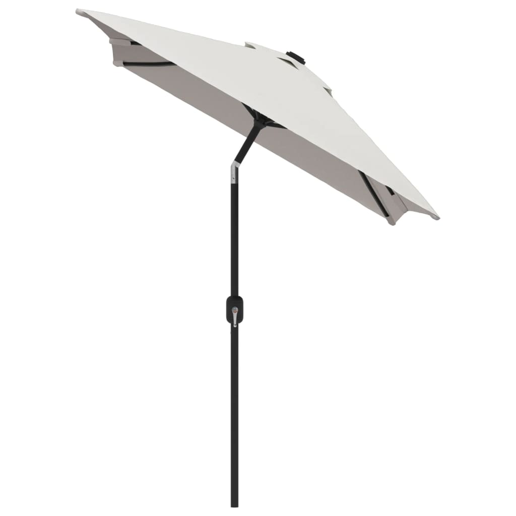 vidaXL Garden Parasol | Sand White | 100% Polyester, Steel | 200 x 300 cm