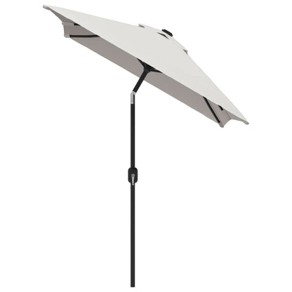 vidaXL Garden Parasol | Sand White | 100% Polyester, Steel | 200 x 300 cm