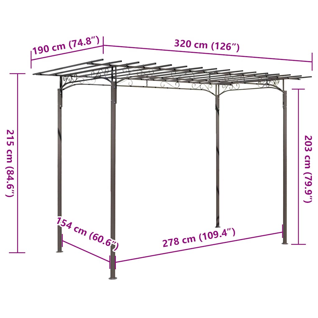 40791 Rose Arch garden arbor Steel Garden Decoration