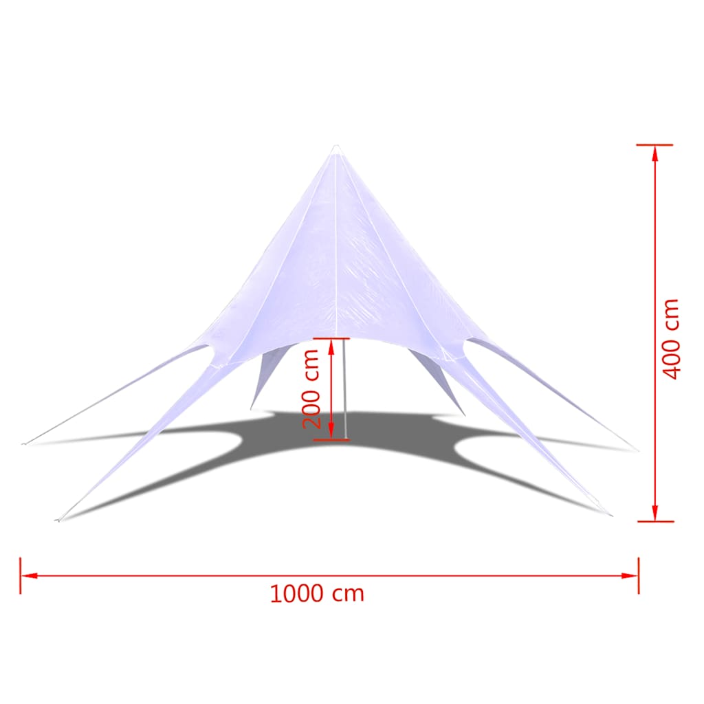 vidaXL Gazebo Hexagon Star Garden Pavilion 10m