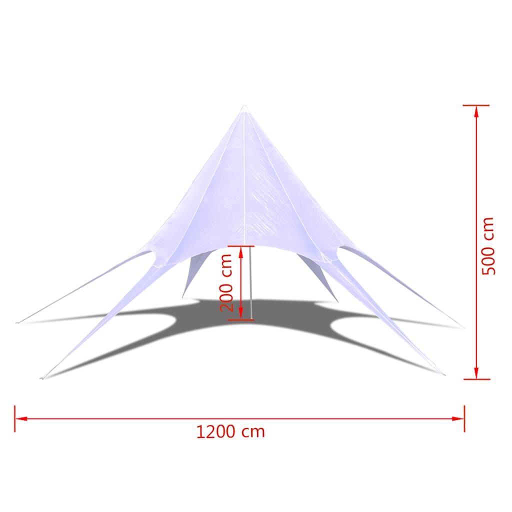 vidaXL Gazebo Hexagon Star Garden Pavilion 12m