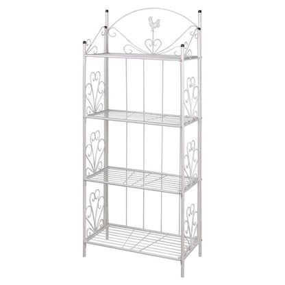 vidaXL Plant Rack Square White