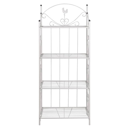 vidaXL Plant Rack Square White