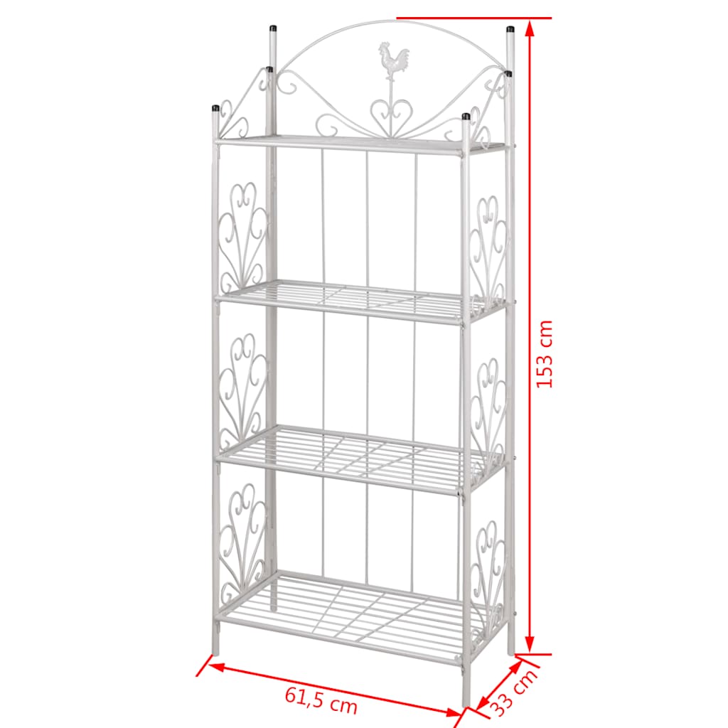 vidaXL Plant Rack Square White