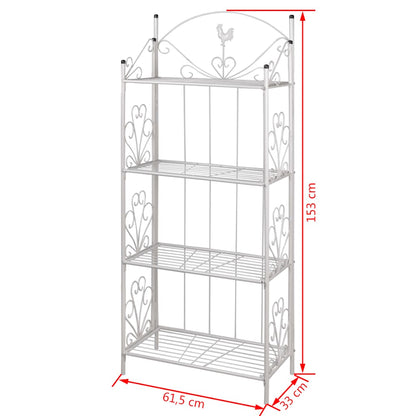 vidaXL Plant Rack Square White