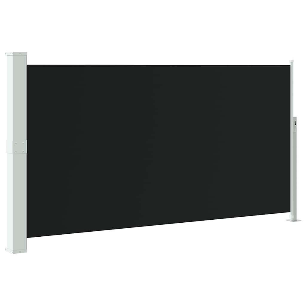 vidaXL Side Awning | Black | Steel | 160 x 300 cm | Retractable | Patio Awning
