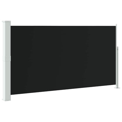 vidaXL Side Awning | Black | Steel | 160 x 300 cm | Retractable | Patio Awning
