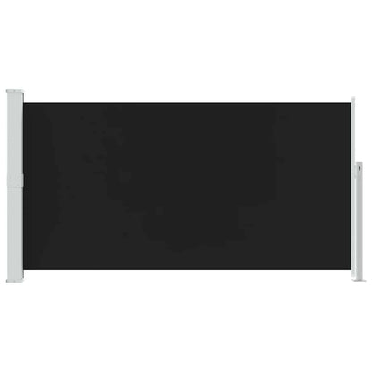 vidaXL Side Awning | Black | Steel | 160 x 300 cm | Retractable | Patio Awning