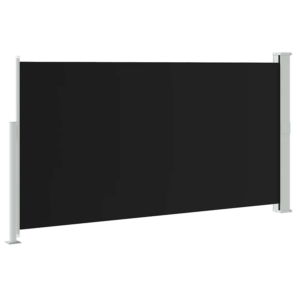 vidaXL Side Awning | Black | Steel | 160 x 300 cm | Retractable | Patio Awning