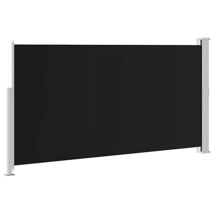 vidaXL Side Awning | Black | Steel | 160 x 300 cm | Retractable | Patio Awning