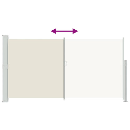 vidaXL Side Awning | Cream | Polyester (Screen), Steel (Stand) | 160x300 cm
