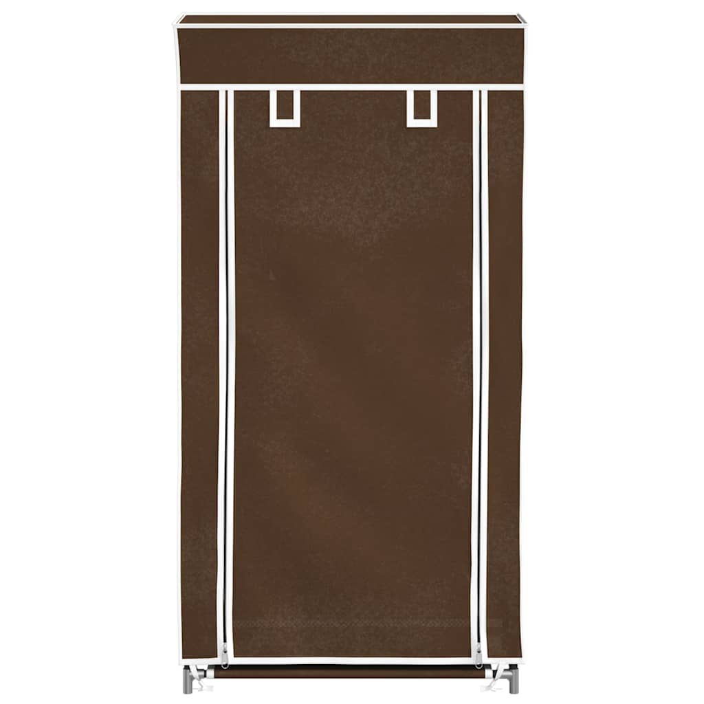 vidaXL Fabric Shoe Cabinet with Cover 58 x 28 x 106 cm Brown