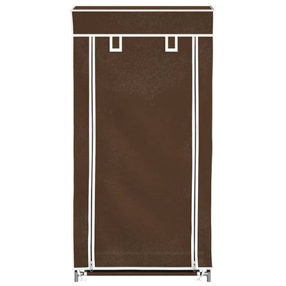 vidaXL Fabric Shoe Cabinet with Cover 58 x 28 x 106 cm Brown