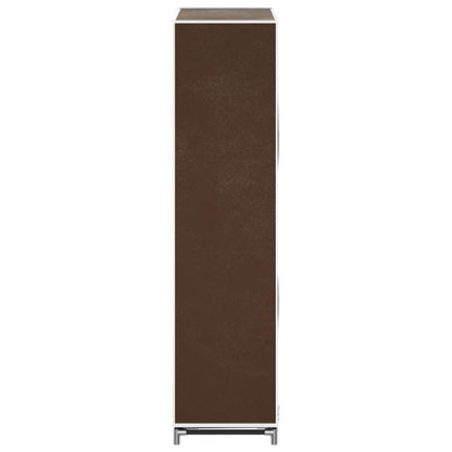 vidaXL Fabric Shoe Cabinet with Cover 58 x 28 x 106 cm Brown