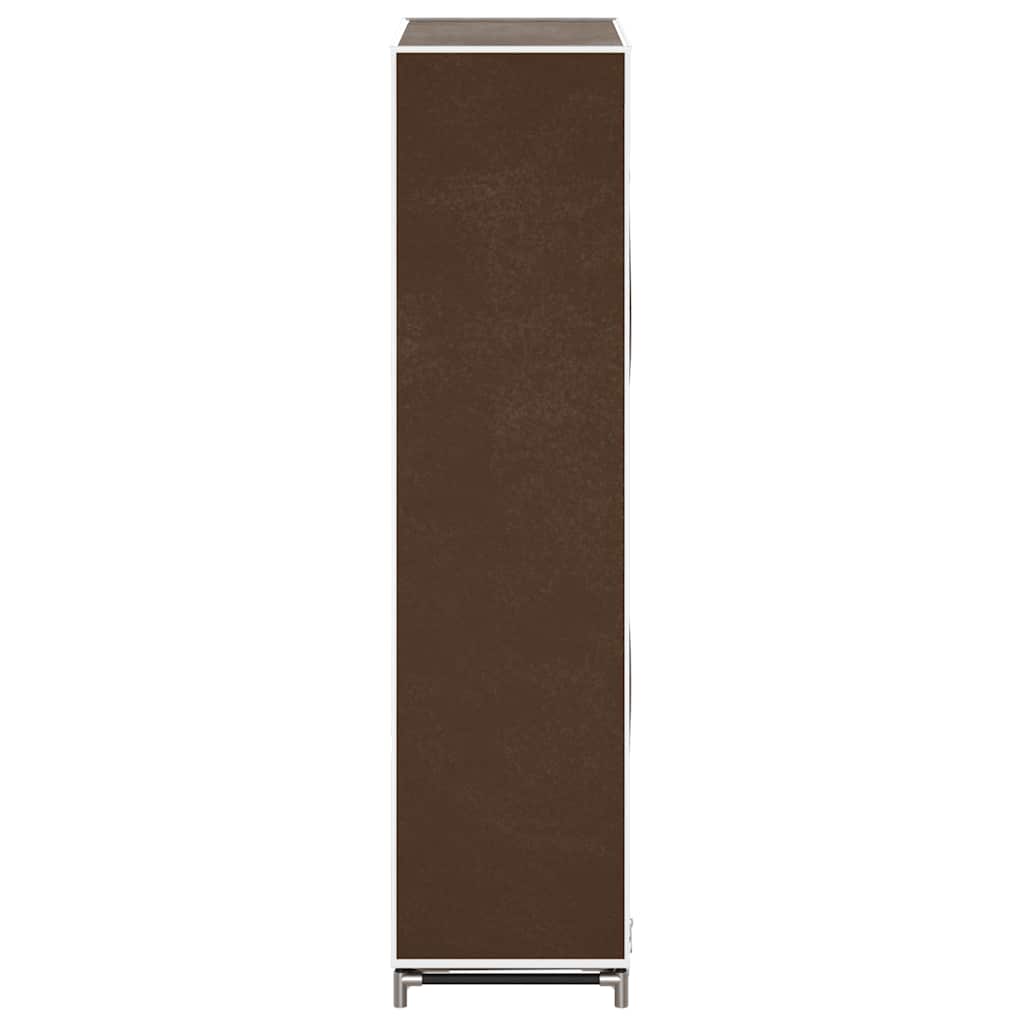 Fabric Shoe Cabinet with Cover 58 x 28 x 106 cm Brown