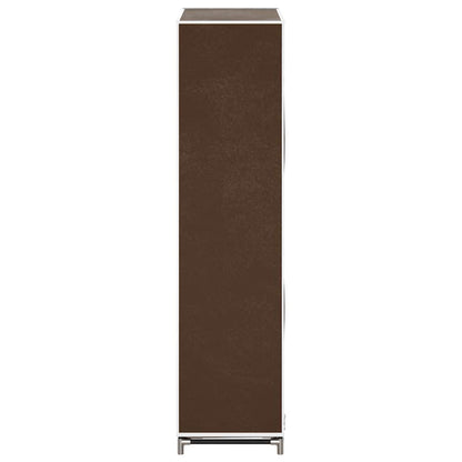 Fabric Shoe Cabinet with Cover 58 x 28 x 106 cm Brown