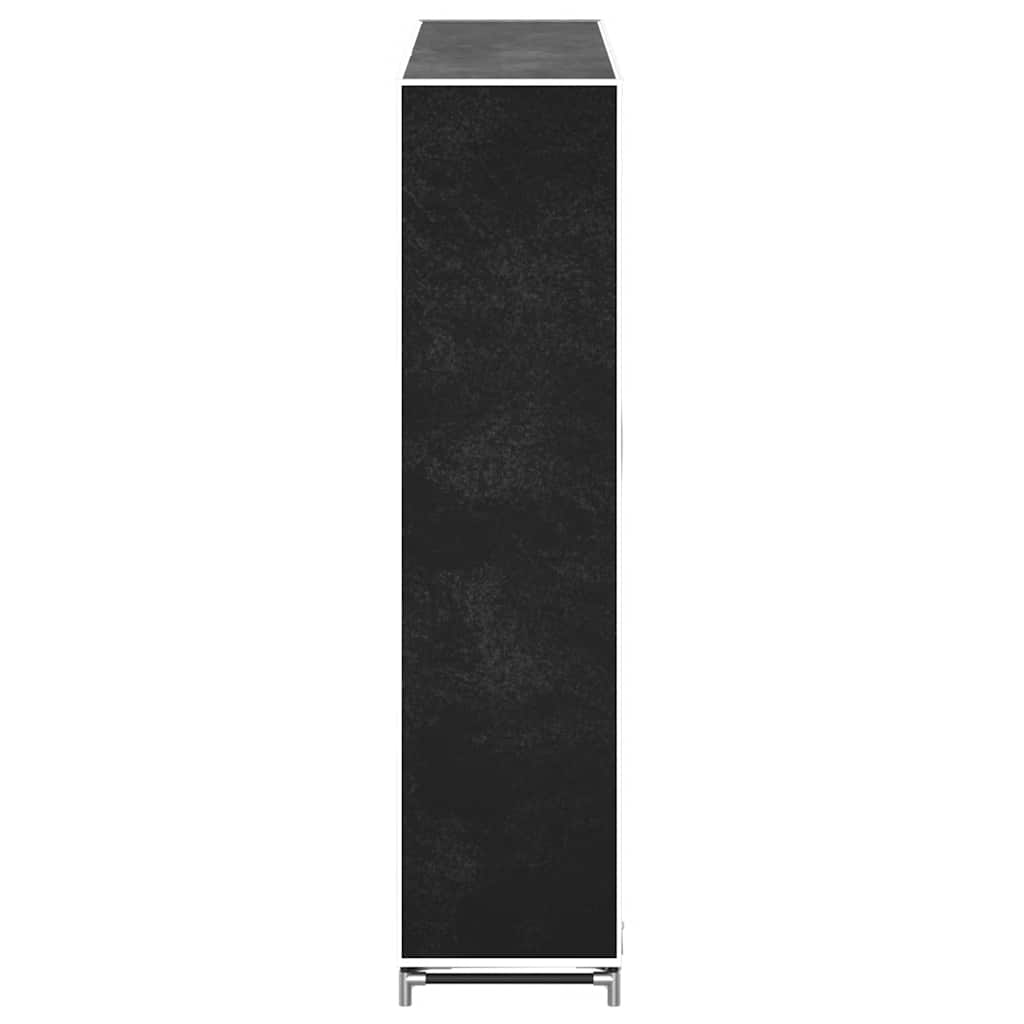 vidaXL Fabric Shoe Cabinet with Cover 115 x 28 x 110 cm Black