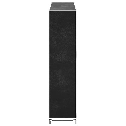 vidaXL Fabric Shoe Cabinet with Cover 115 x 28 x 110 cm Black