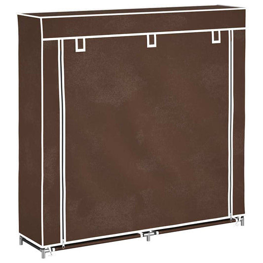 vidaXL Shoe Rack | Brown | Powder coated tubes | 115x28x110cm | Lightweight