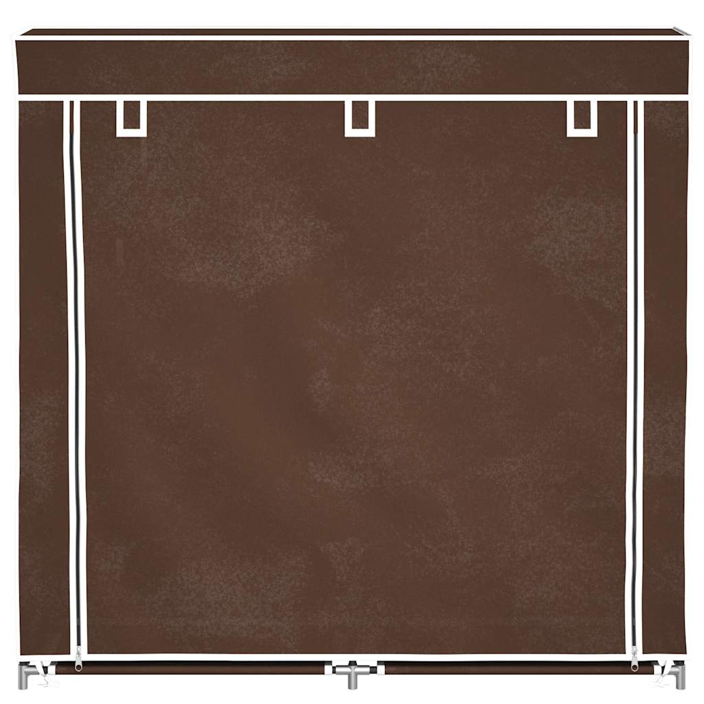 vidaXL Shoe Rack | Brown | Powder coated tubes | 115x28x110cm | Lightweight