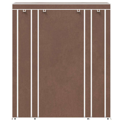 vidaXL Fabric Wardrobe with Compartments and Rods 45x150x176 cm Brown