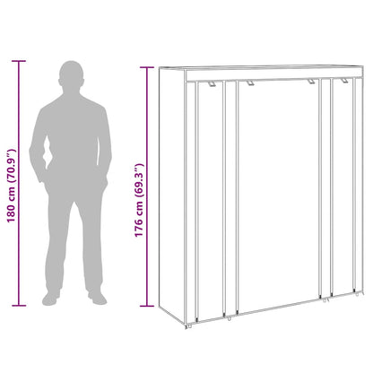 vidaXL Cabinet | Brown | Non-woven fabric, Iron | Medium | Collapsible
