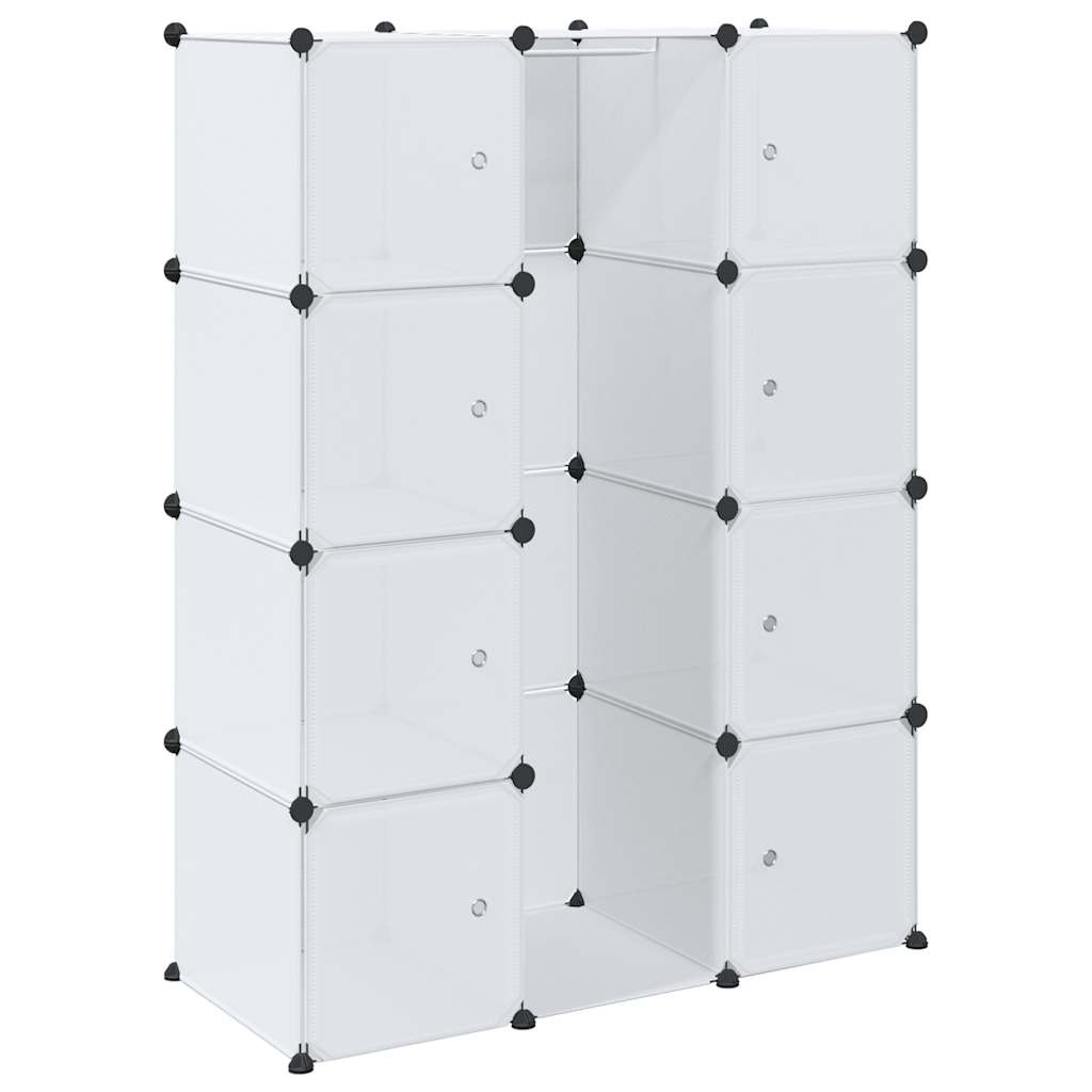 vidaXL Modular Storage | White | Plastic and chromed steel wire | Medium