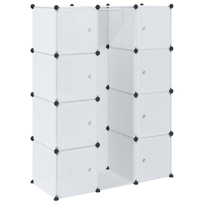 vidaXL Modular Storage | White | Plastic and chromed steel wire | Medium