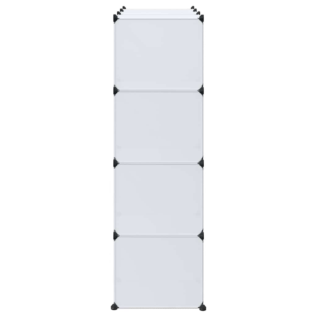 vidaXL Modular Storage | White | Plastic and chromed steel wire | Medium