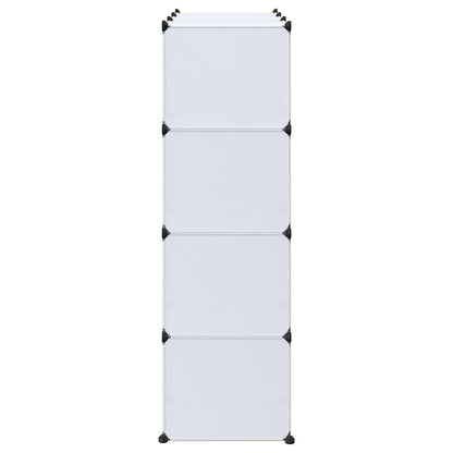 vidaXL Modular Storage | White | Plastic and chromed steel wire | Medium