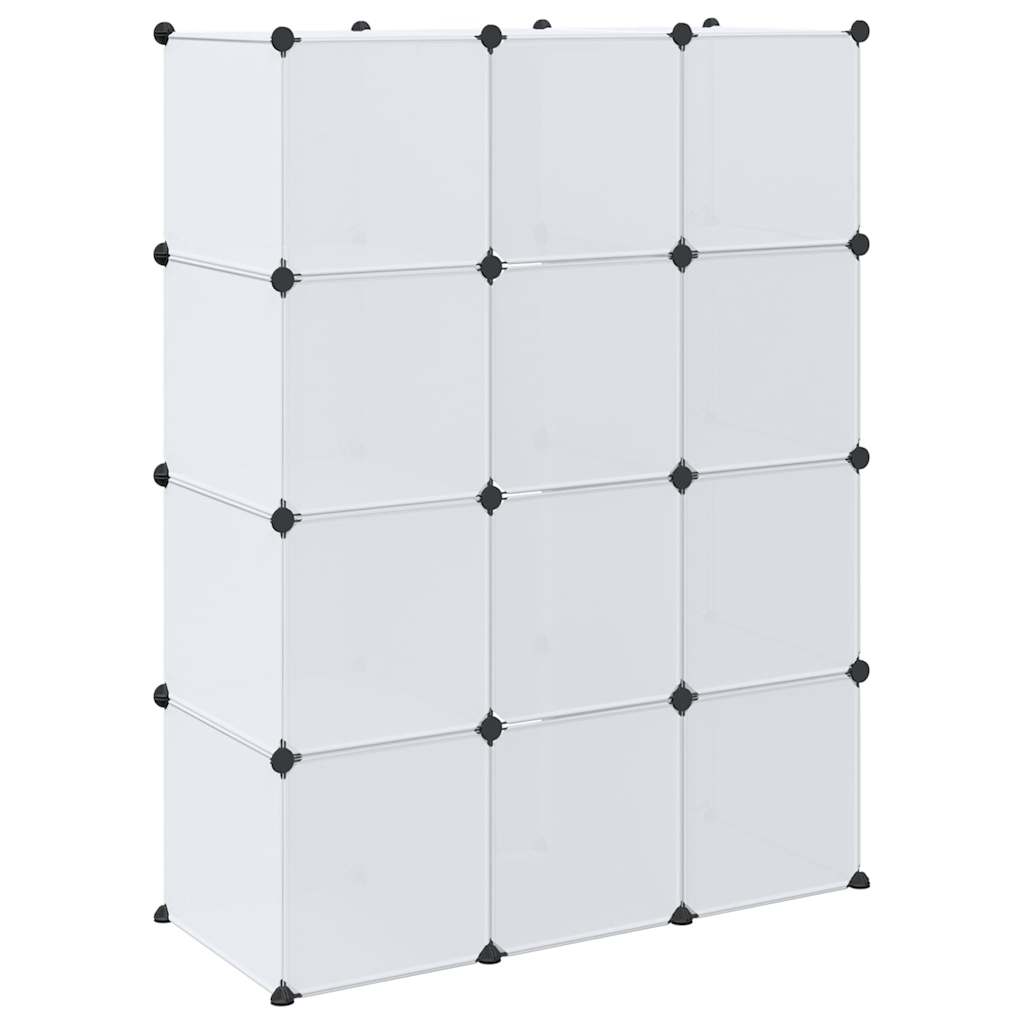 vidaXL Modular Storage | White | Plastic and chromed steel wire | Medium