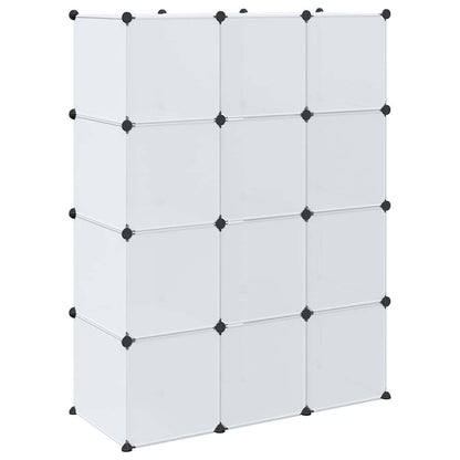 vidaXL Modular Storage | White | Plastic and chromed steel wire | Medium