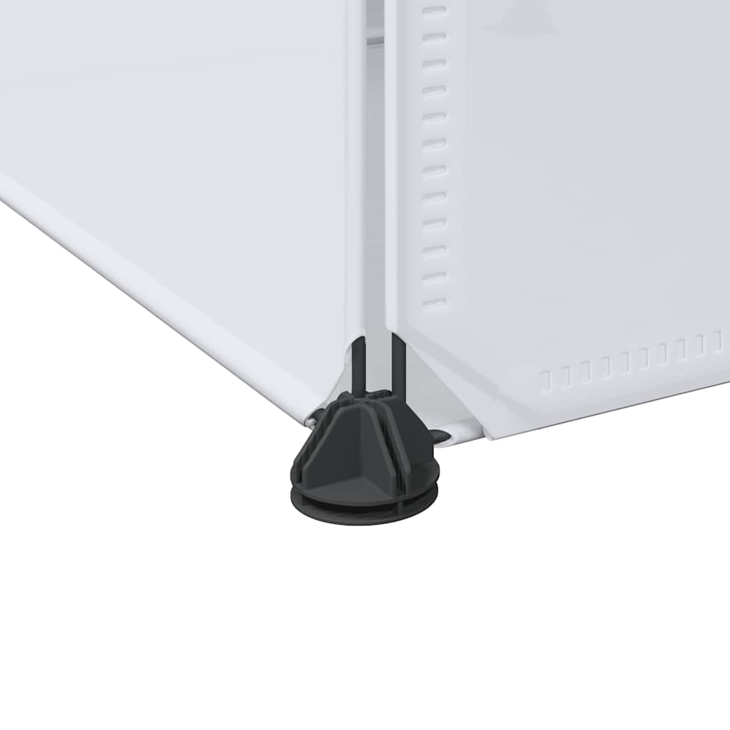 vidaXL Modular Storage | White | Plastic and chromed steel wire | Medium