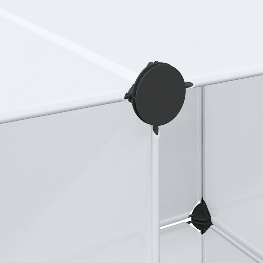 vidaXL Modular Storage | White | Plastic and chromed steel wire | Medium