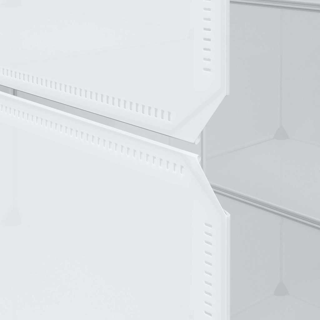 vidaXL Modular Storage | White | Plastic and chromed steel wire | Medium