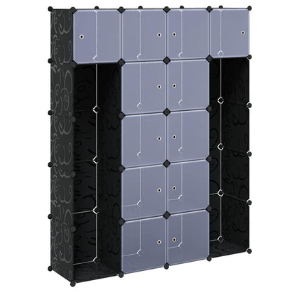 vidaXL Modular Storage | Black and White | Plastic | Large | Modular