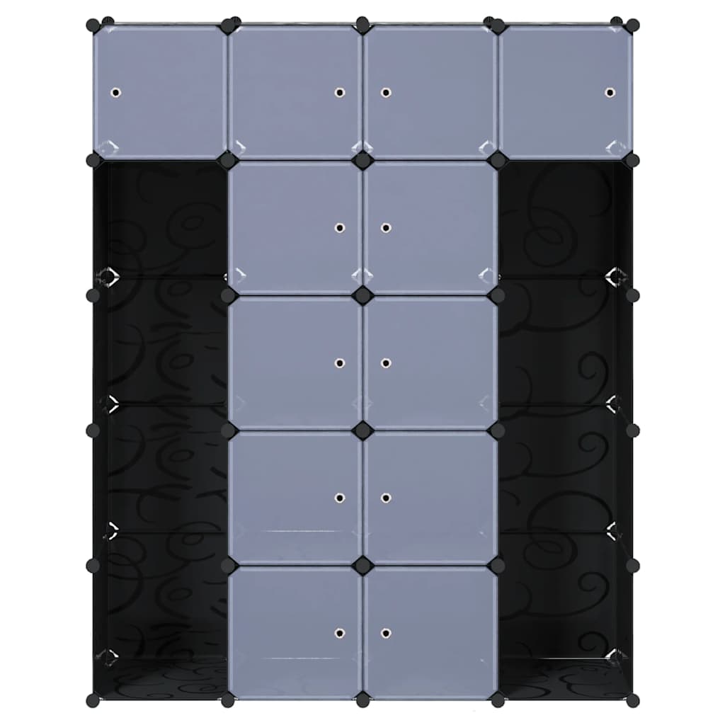 vidaXL Modular Storage | Black and White | Plastic | Large | Modular