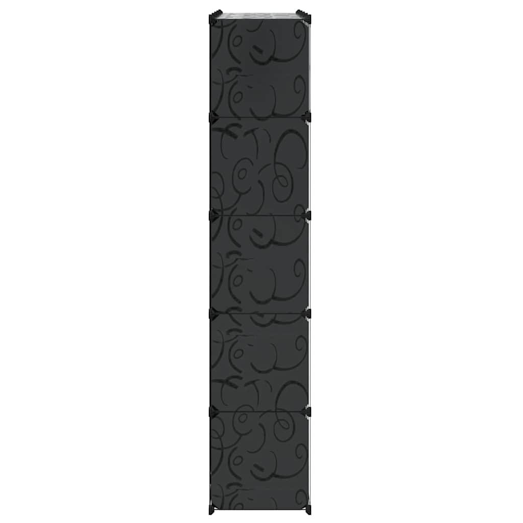 vidaXL Modular Storage | Black and White | Plastic | Large | Modular