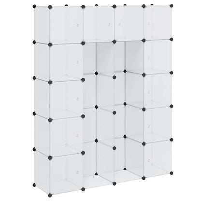vidaXL Modular Storage | White | Plastic, Chromed Steel | Large | Modular